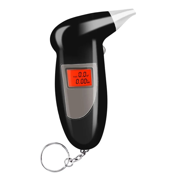 Keychain Breathalyzer Portable Digital Breath Alcohol Tester Backlit LED Digital Accurate BAC Detector with 5 Mouthpieces for Personal Use - 4