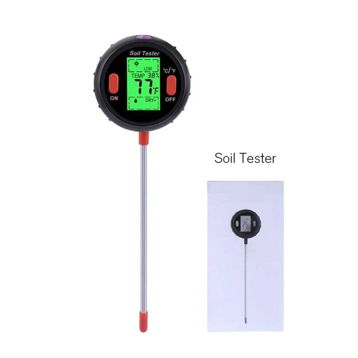 JHL9918 Soil PH Meter Digital Plant Temperature Soil Moisture Tester Intensity Backlit LCD Display Soil Test Meter for Gardening Farming - 2