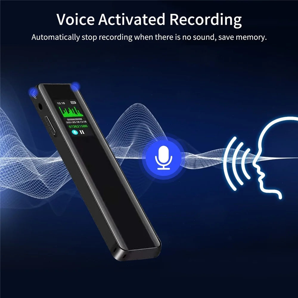 8GB Digital Voice Recorder 60hrs Voice Activated Recording Device Dictaphone MP3 Player 3072KBPS HD Small Tape Recorder for Lectures Meetings Interviews - 5