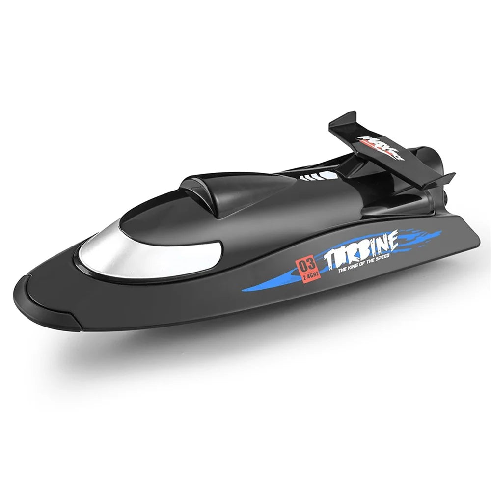 FLYTEC V009 Remote Control Boat 2.4G 30km / H Turbine Drive RC Boat Over Distance Warning Boat - Black - 3