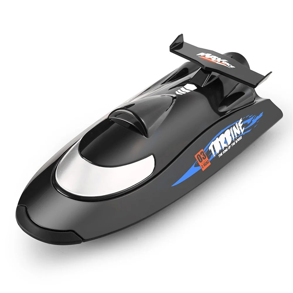 FLYTEC V009 Remote Control Boat 2.4G 30km / H Turbine Drive RC Boat Over Distance Warning Boat - Black - 4