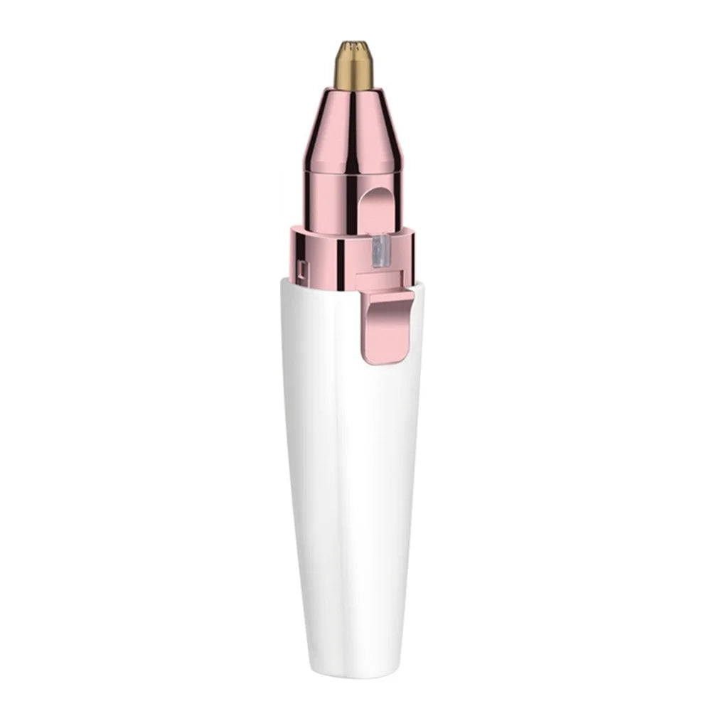 Facial Hair Remover Painless Hair Trimmer Lipstick Shape 2-in-1 Eyebrow Razor Ladies Electric Shaver Built-in Battery - 1