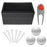 11 Pcs Golf Set  Golf Training Accessories with 6 Golf Tees 3 Golf Balls Divot Repair Tool Leather Box Set - Red - 2