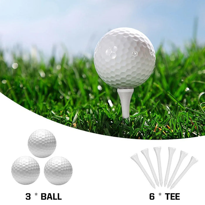 11 Pcs Golf Set  Golf Training Accessories with 6 Golf Tees 3 Golf Balls Divot Repair Tool Leather Box Set - Red - 4