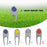 11 Pcs Golf Set  Golf Training Accessories with 6 Golf Tees 3 Golf Balls Divot Repair Tool Leather Box Set - Red - 7