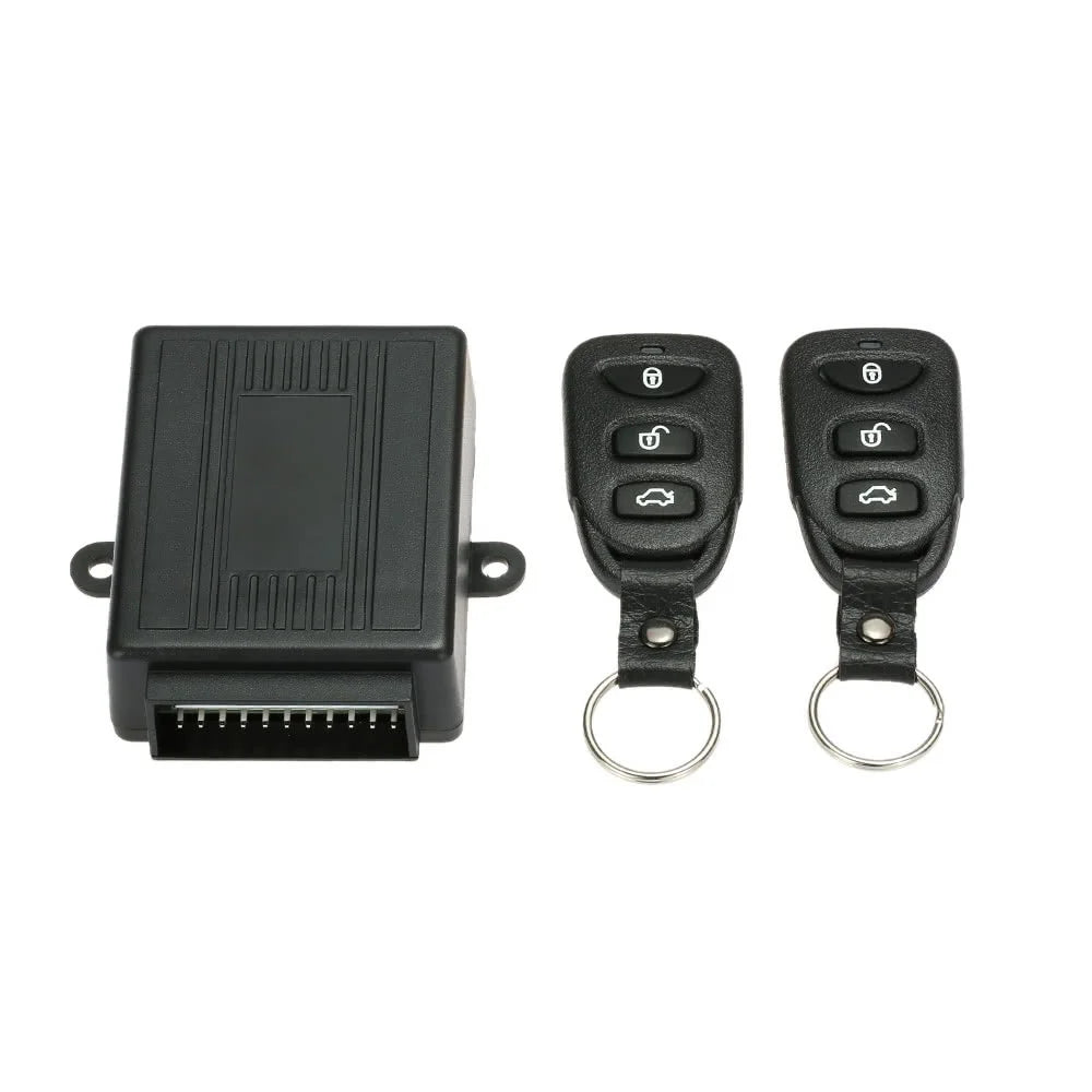 Universal Car Door Lock Flashing Alert Design Keyless Entry System with Trunk Release Button Remote Central Control Box Kit - 1