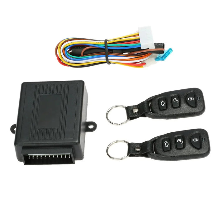 Universal Car Door Lock Flashing Alert Design Keyless Entry System with Trunk Release Button Remote Central Control Box Kit - 2