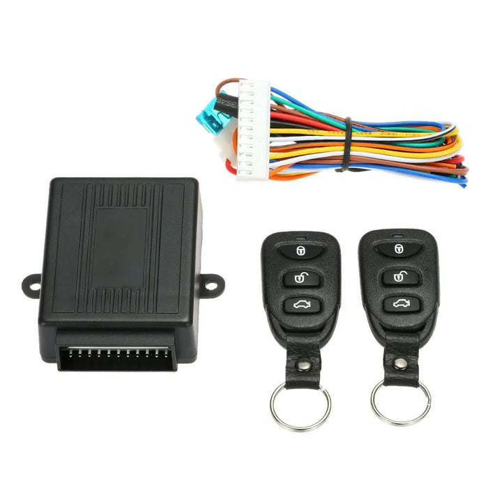Universal Car Door Lock Flashing Alert Design Keyless Entry System with Trunk Release Button Remote Central Control Box Kit - 7