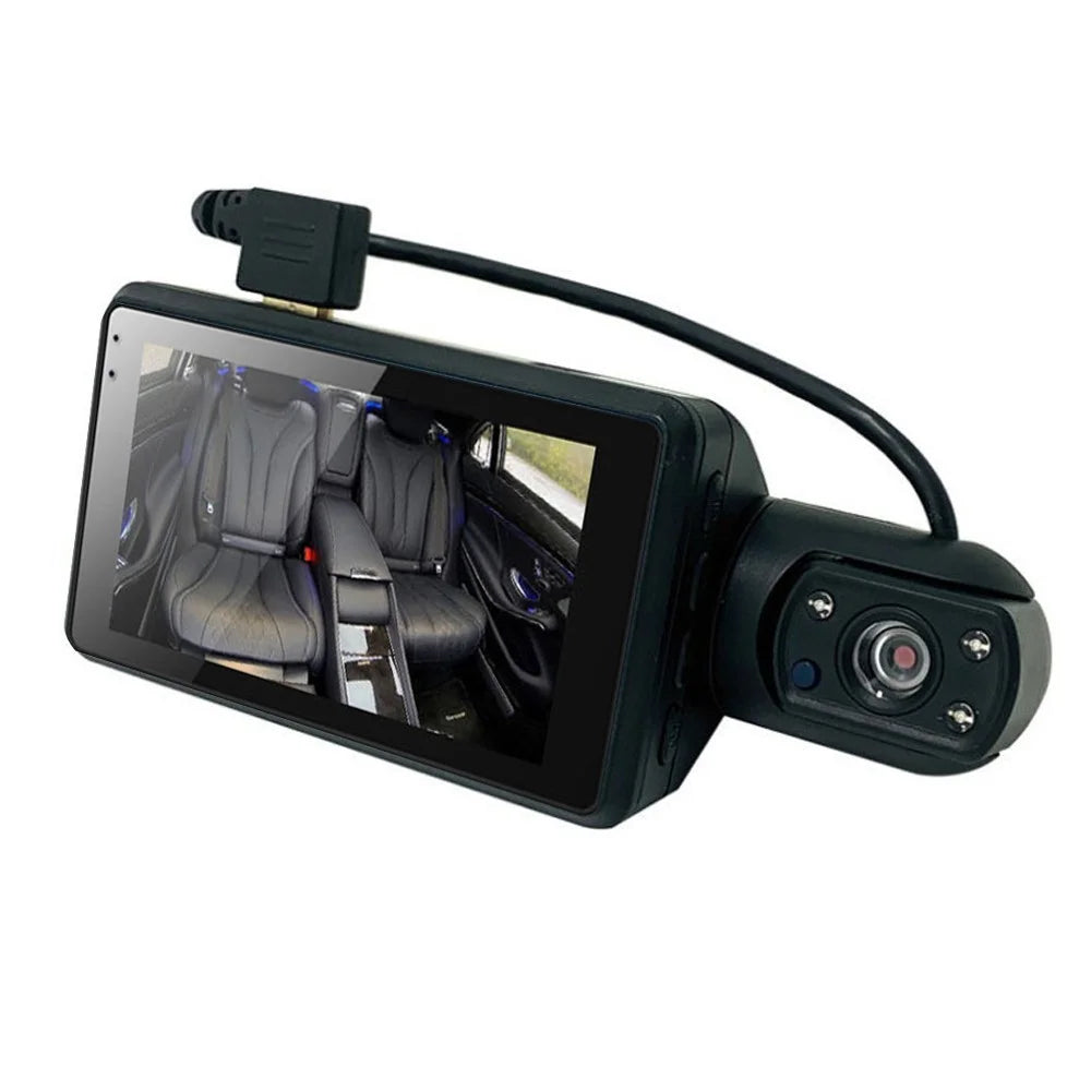 1080P DVR Dash Camera Front and Inside Dual Camera Car Dashcam 3 inch Gravity Sensing IPS Screen Driving Recorder with Night Vision 170-Degree Wide Angle G-Sensor Parking Monitor - 1