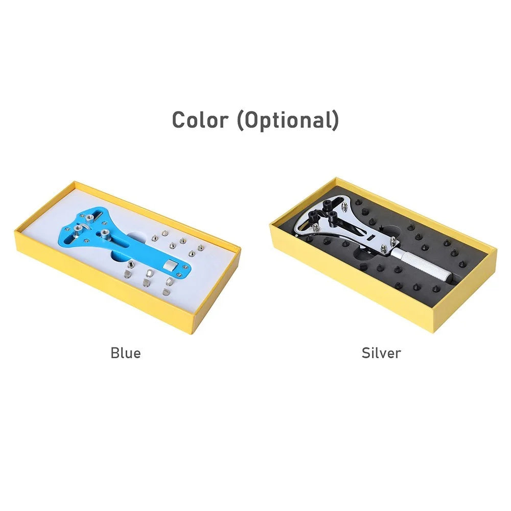 Universal Durable Watch Case Opener 3 Prongs Adjustable Watches Back Cover Removing Tool Watch Repairing and Battery Replacement - Silver - 3