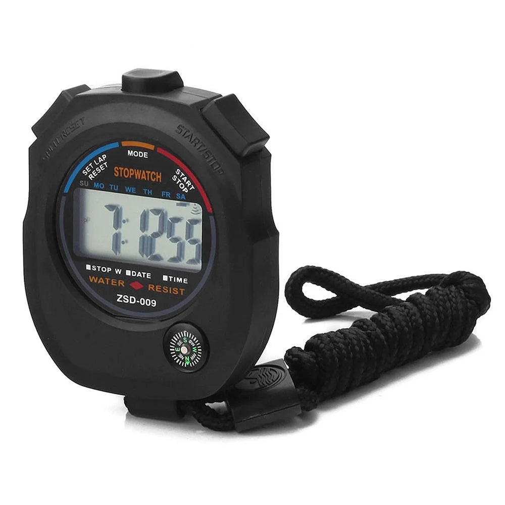 Sports Stopwatch Timer Digital Stopwatch with Date Time and Alarm Function for Swimming Running Football - 1
