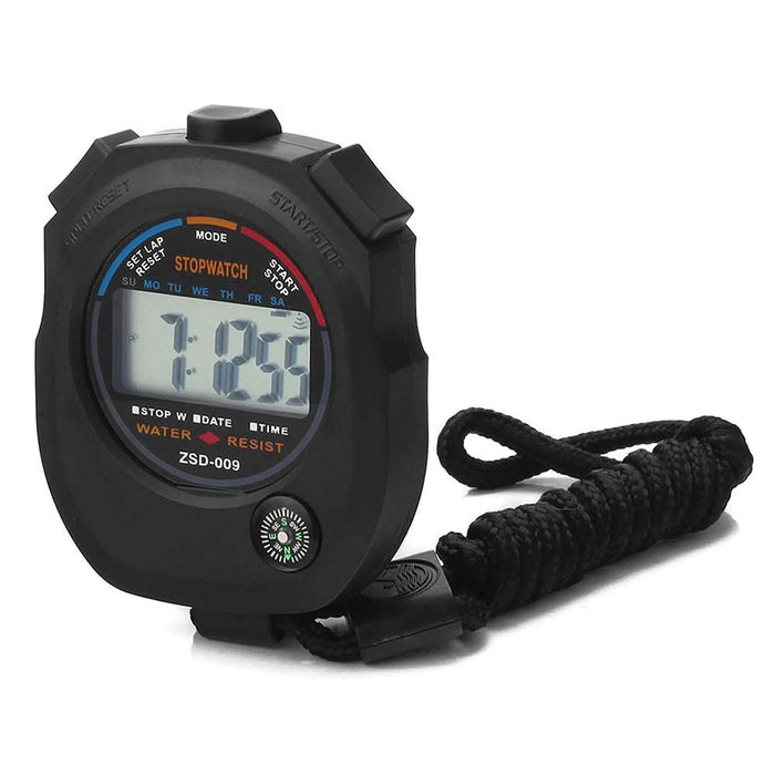 Sports Stopwatch Timer Digital Stopwatch with Date Time and Alarm Function for Swimming Running Football - 1