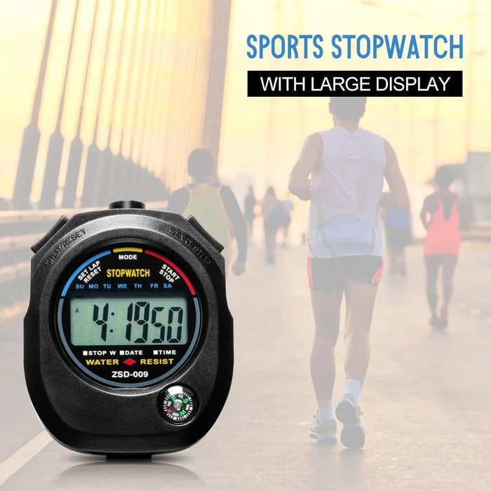 Sports Stopwatch Timer Digital Stopwatch with Date Time and Alarm Function for Swimming Running Football - 6