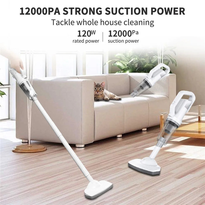 Wireless Car Vacuum Cleaner 12KPa Powerful Suction Wet Dry 120W Household Handheld Vacuum Cleaner with Floor Brush - 5