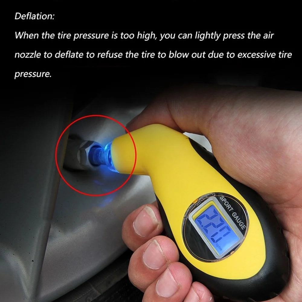 0-150PSI Digital Tire Pressure Gauge Car Tire Pressure Detector with LCD Backlit Display - 5