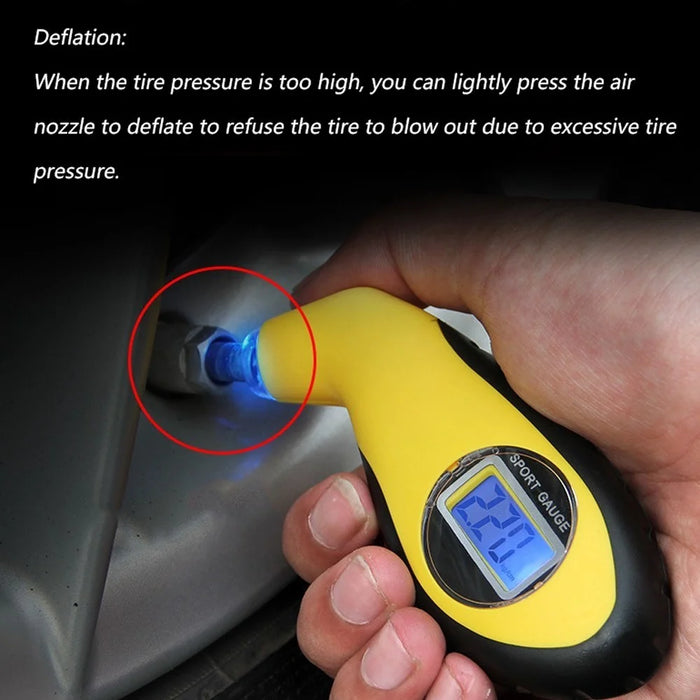 0-150PSI Digital Tire Pressure Gauge Car Tire Pressure Detector with LCD Backlit Display - 5