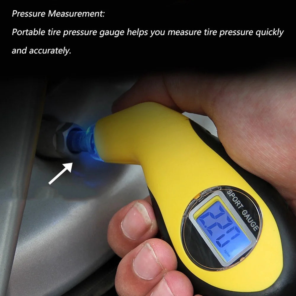0-150PSI Digital Tire Pressure Gauge Car Tire Pressure Detector with LCD Backlit Display - 6