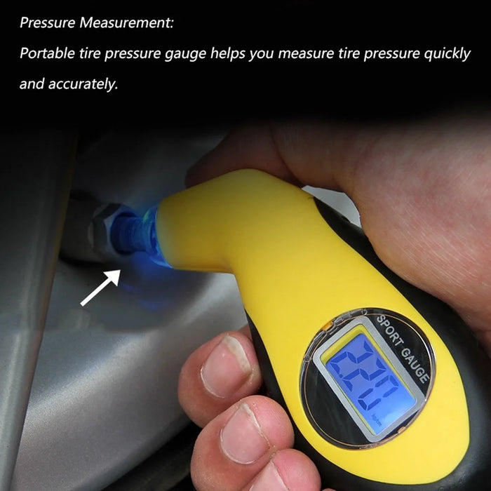 0-150PSI Digital Tire Pressure Gauge Car Tire Pressure Detector with LCD Backlit Display - 6