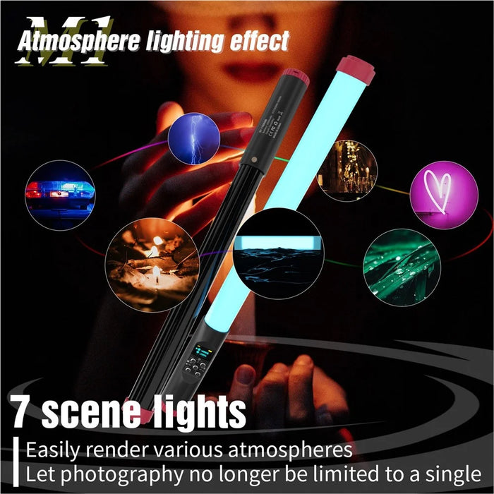 Portable Handheld RGB Tube Light IPX8 30M Waterproof 3000K-6000K Dimmable LED Light with Remote Control Carry Bag for Vlog Live Streaming Underwater Photography - 7