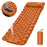 Camping Mat Ultralight Inflatable Sleeping Mattress Hiking Trekking Portable Travel Waterproof Sleeping Folding Bed with Air Pillow - Orange - 7