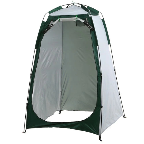 Camping Beach Shower Tent Privacy Shelter Tent Portable Outdoor Sun Rain Shelter with Window - Green/Grey - 1