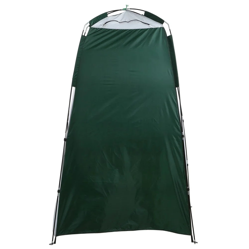 Camping Beach Shower Tent Privacy Shelter Tent Portable Outdoor Sun Rain Shelter with Window - Green/Grey - 2