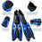 Snorkeling Fins Adult Long Full Foot Pocket Flippers Lightweight Comfortable Scuba Diving Flippers Snorkeling Gear Snorkeling Equipment - Black/M - 4