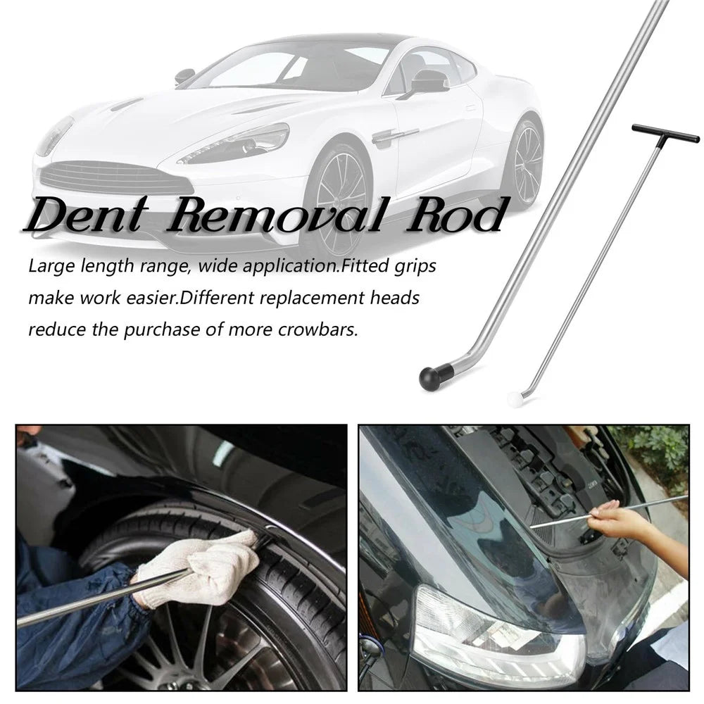 Dent Removal Rods Paintless Dent Repair Kit Tool Puller Car Door Dings Repair Hand Tools - 6