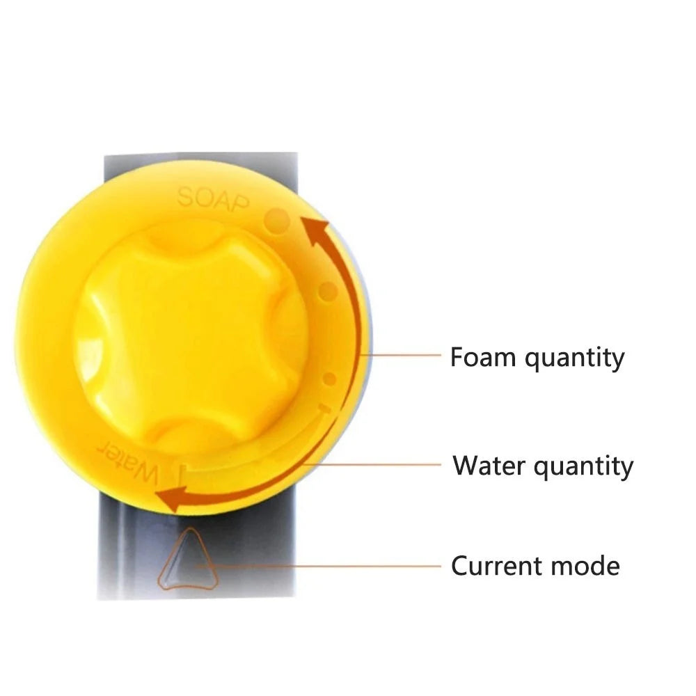 High Pressure Multifunction 8 Patterns Foam Water Sprayer with 4 Water Pipe Joints for Car Cleaning Washing - 4