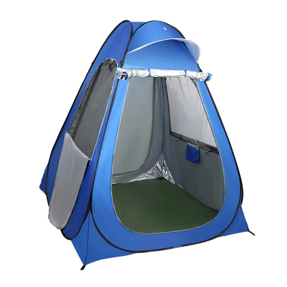 Waterproof Pop Up Tent Family Cabin Tent Outdoor Anti UV Sun Shelter for Camping Traveling Backpacking Hiking Outdoors - Size: M/Blue - 1