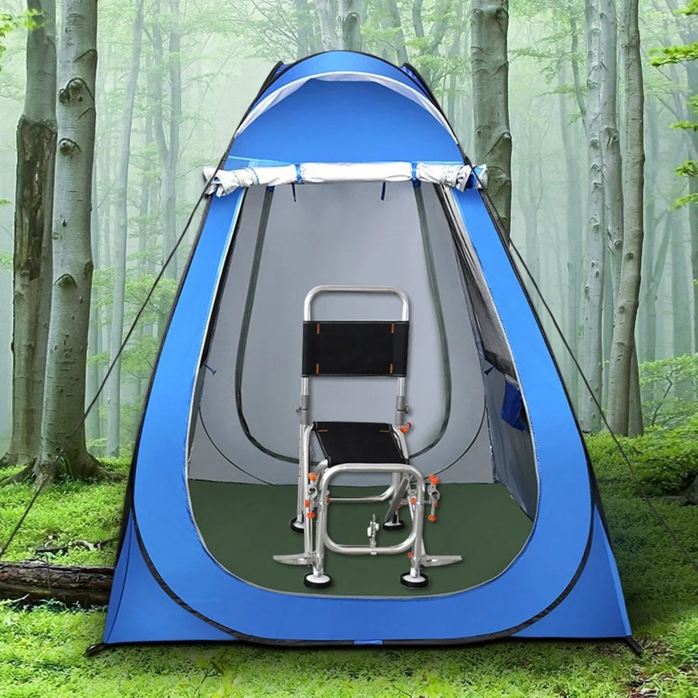 Waterproof Pop Up Tent Family Cabin Tent Outdoor Anti UV Sun Shelter for Camping Traveling Backpacking Hiking Outdoors - Size: M/Blue - 2