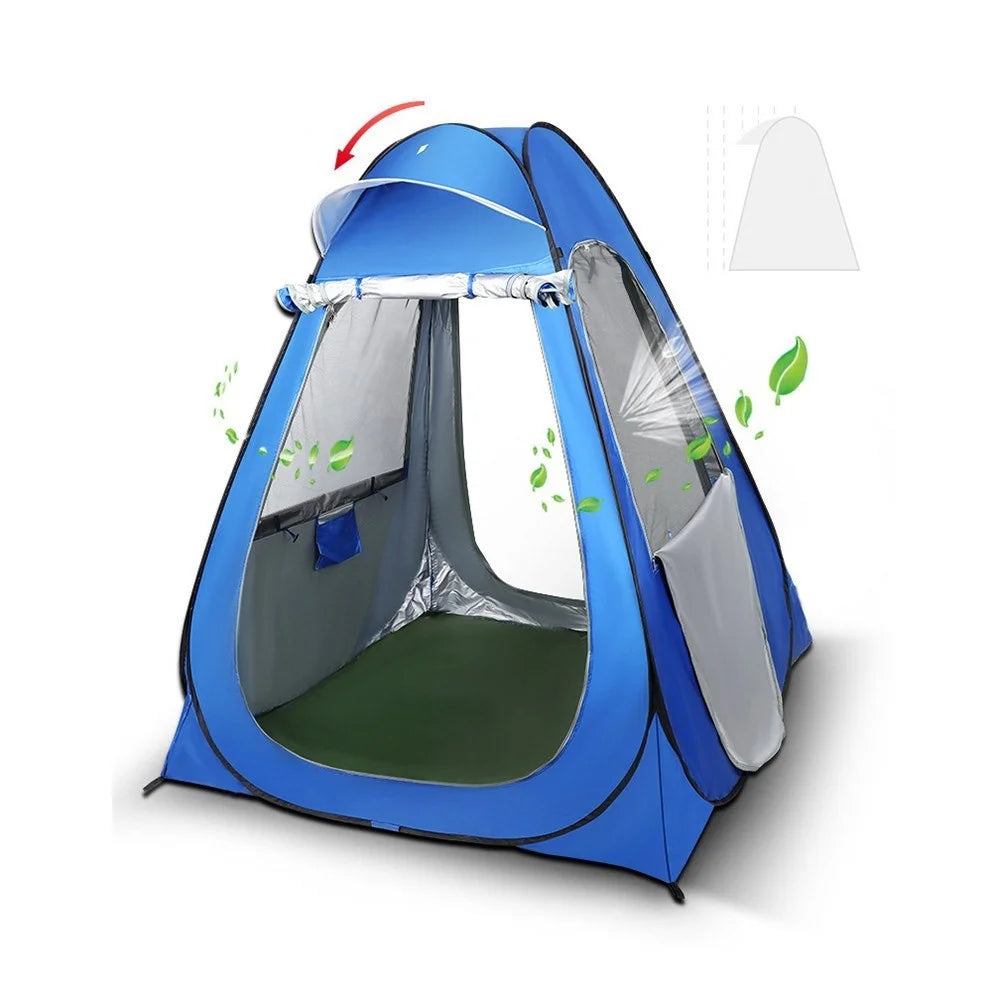 Waterproof Pop Up Tent Family Cabin Tent Outdoor Anti UV Sun Shelter for Camping Traveling Backpacking Hiking Outdoors - Size: M/Blue - 7