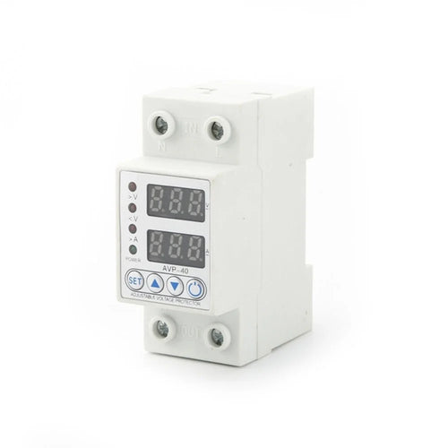 2P Multifunctional Self-resetting Dual Display Protector Circuit Earth Leakage Protector Over Under Voltage Protection Device - 40A - 1