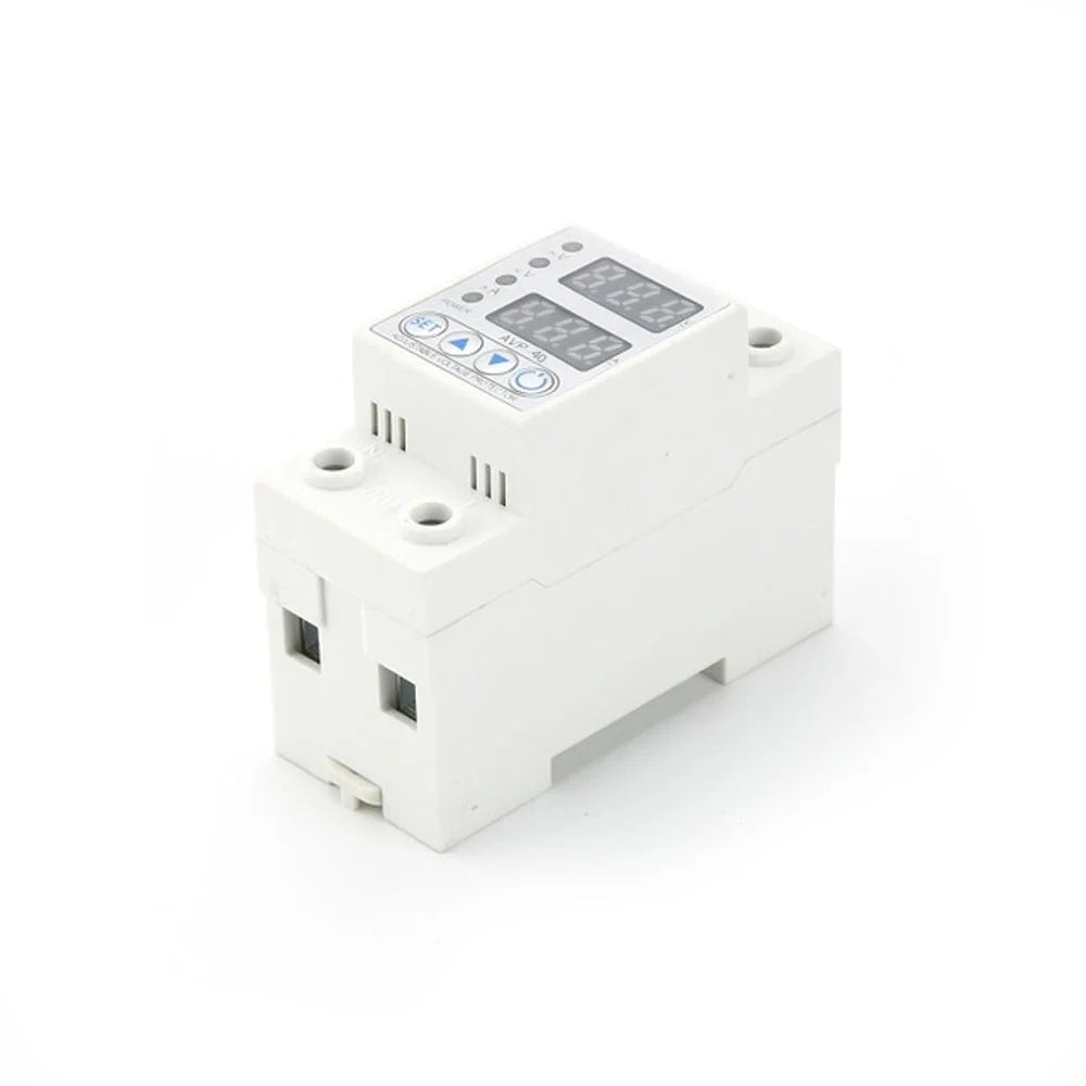 2P Multifunctional Self-resetting Dual Display Protector Circuit Earth Leakage Protector Over Under Voltage Protection Device - 40A - 4