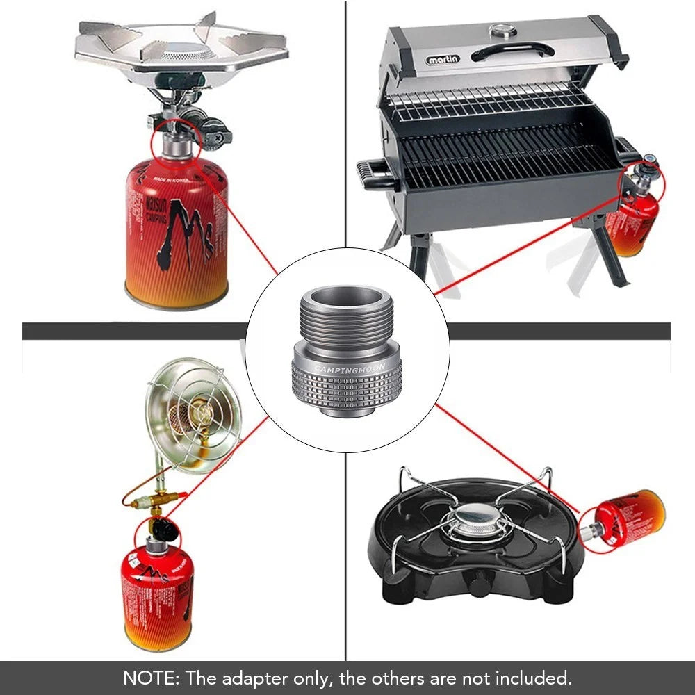 Camping Stove Adapter Outdoor Propane Gas Device Connector Gas Small Tank Converter for for Outdoor Camping Hiking Picnic - 3