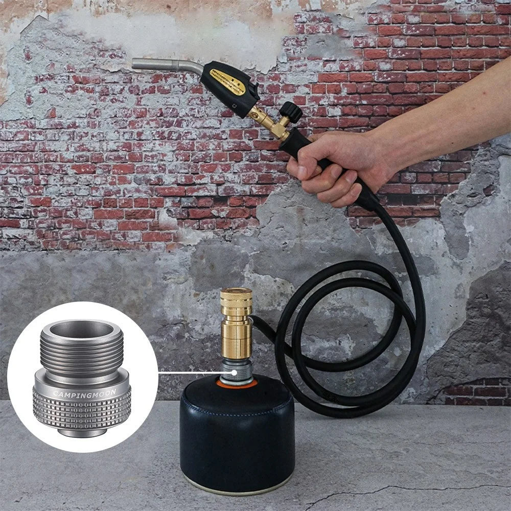 Camping Stove Adapter Outdoor Propane Gas Device Connector Gas Small Tank Converter for for Outdoor Camping Hiking Picnic - 4