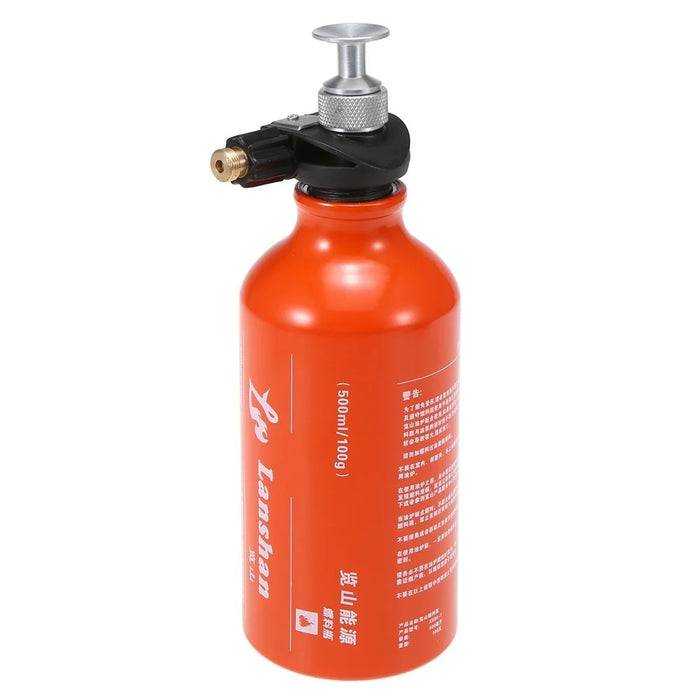 LANSHAN Outdoor Camping Fuel Oil Stove 500ml Gasoline Fuel Bottle for Diesel Alcohol - without Windscreen Windshield - 6