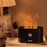 Simulation Flame Mist Humidifier Essential Oil Diffuser USB Plug-in 2 Brightness Night Light Quiet Cool Desktop Air Freshener Fake Fire Mist Maker - Black - 5