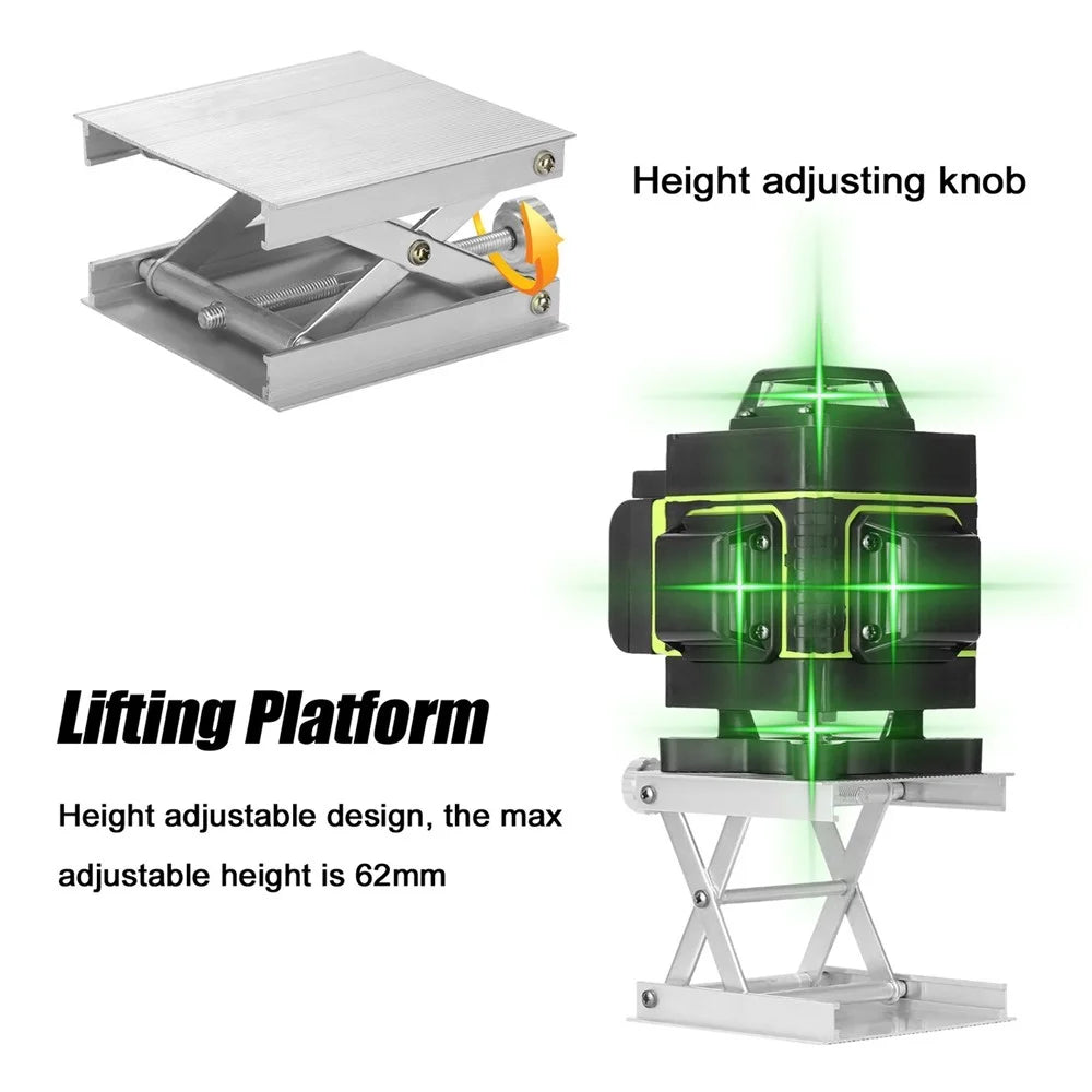 Aluminum Alloy Bracket Base 360-degree Rotatable 1/4'' Interface Fine Adjustment Tripod Stand for Laser Level - Type:1 - 2