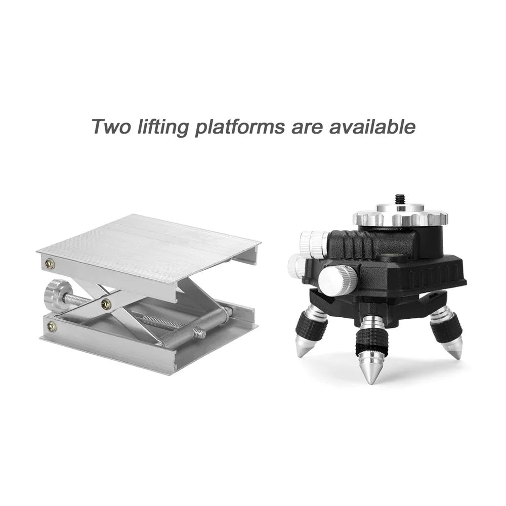 Aluminum Alloy Bracket Base 360-degree Rotatable 1/4'' Interface Fine Adjustment Tripod Stand for Laser Level - Type:1 - 4