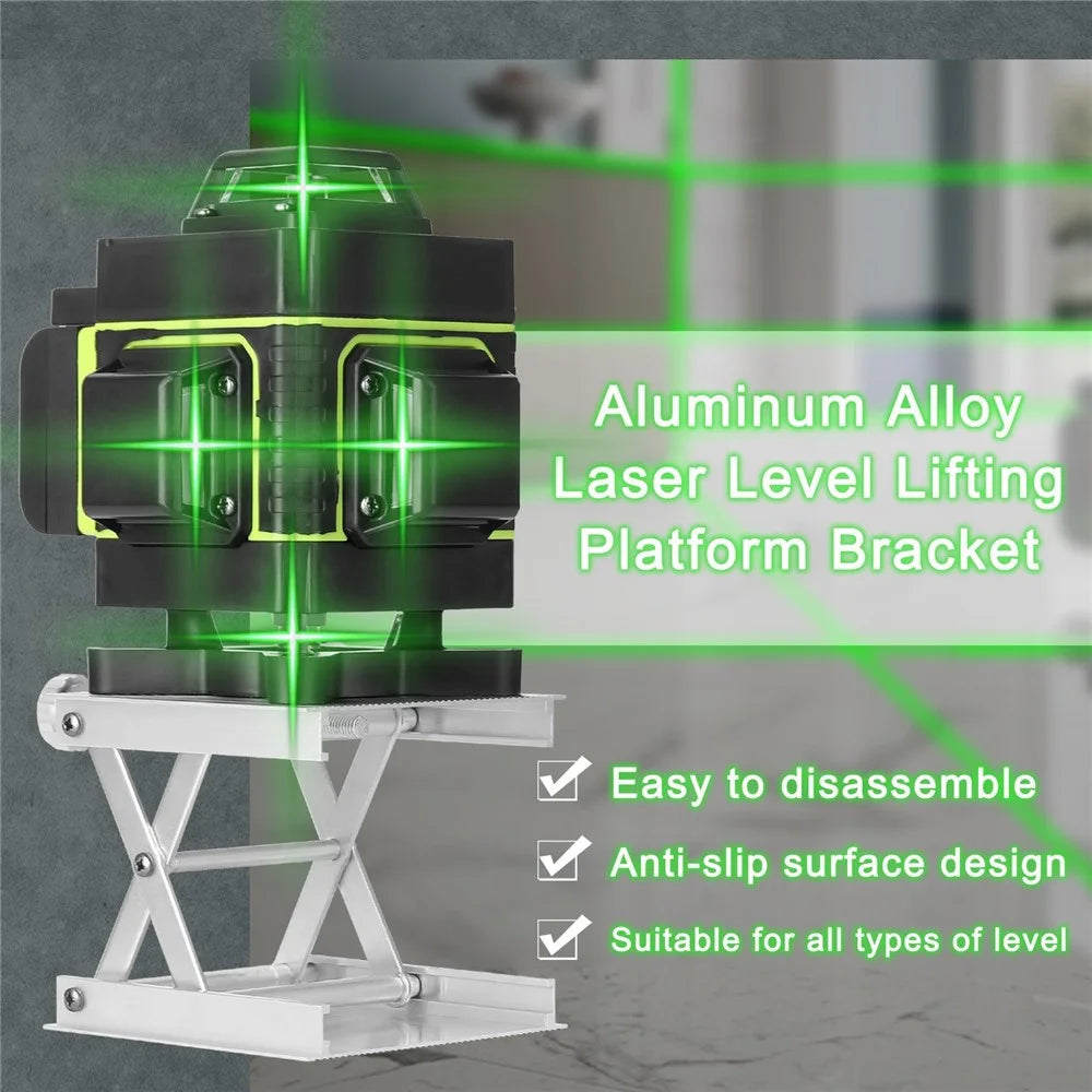 Aluminum Alloy Bracket Base 360-degree Rotatable 1/4'' Interface Fine Adjustment Tripod Stand for Laser Level - Type:1 - 5