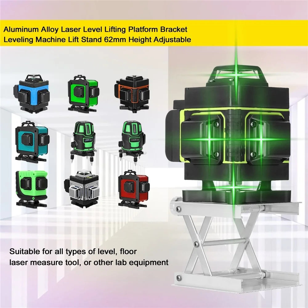 Aluminum Alloy Bracket Base 360-degree Rotatable 1/4'' Interface Fine Adjustment Tripod Stand for Laser Level - Type:1 - 6
