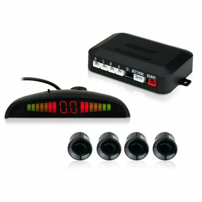 Digital Display Car Sensor Backup Reverse Rear View Radar Alarm Safety System Kit - Black - 3