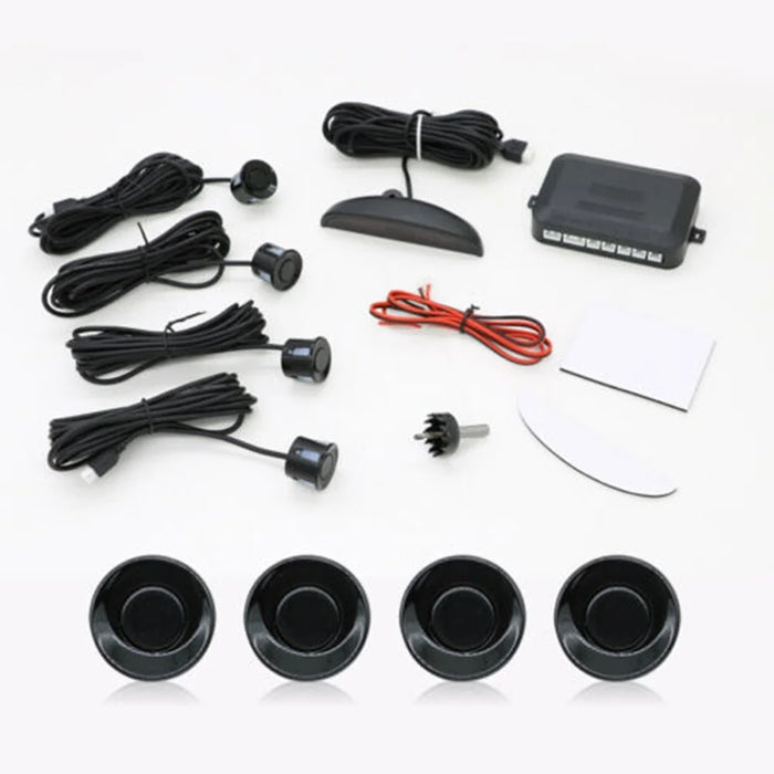 Digital Display Car Sensor Backup Reverse Rear View Radar Alarm Safety System Kit - Black - 6