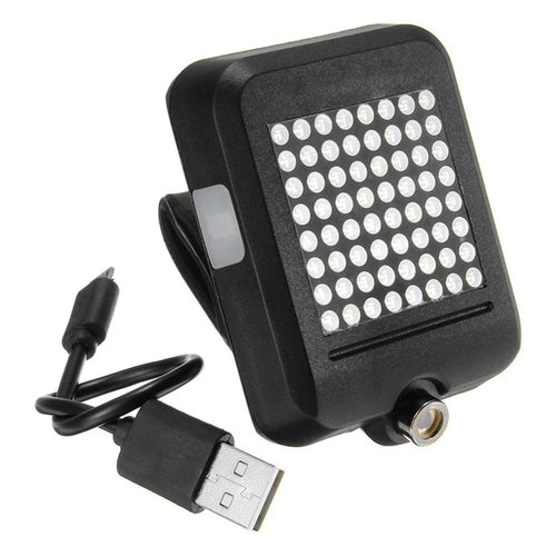 MTB Bike Taillight 64LED Intelligent Turn Signal Stoplight Bicycle Projective Warning Light USB Charging Lamp - 1