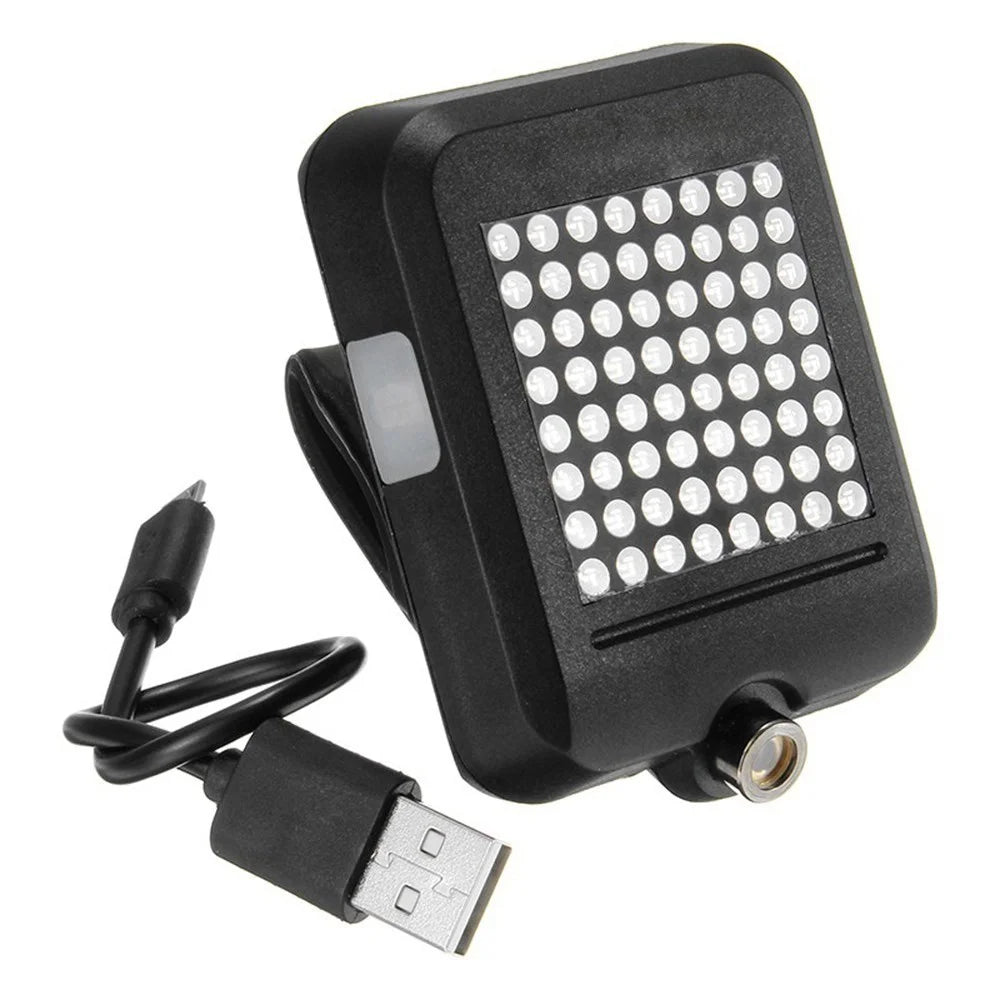 MTB Bike Taillight 64LED Intelligent Turn Signal Stoplight Bicycle Projective Warning Light USB Charging Lamp - 1