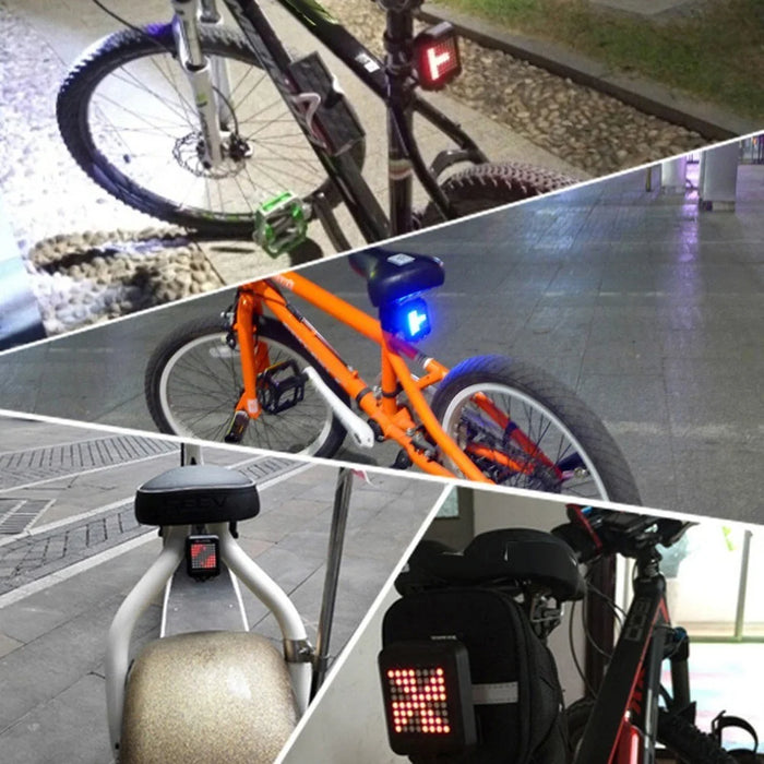 MTB Bike Taillight 64LED Intelligent Turn Signal Stoplight Bicycle Projective Warning Light USB Charging Lamp - 3