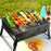 Foldable Charcoal Grill Portable BBQ Grill 13.8x10.6x7.9in for Travel Outdoor Cooking Camping Grill Picnic Patio Backyard - 2