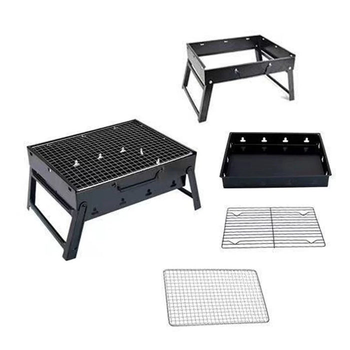 Foldable Charcoal Grill Portable BBQ Grill 13.8x10.6x7.9in for Travel Outdoor Cooking Camping Grill Picnic Patio Backyard - 7