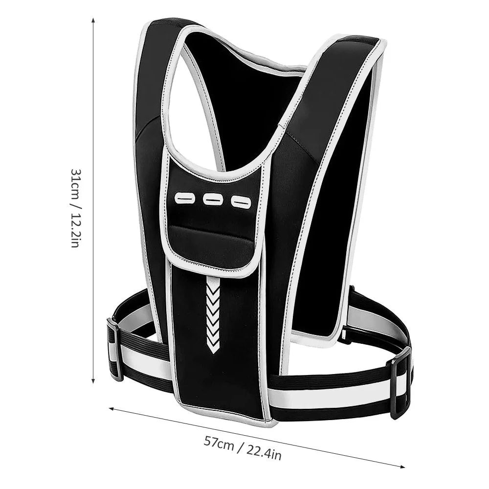 Outdoor Sports Chest Bag Tactical Chest Bag Reflective Vest Workout Gear for Running Hiking Cycling - 6
